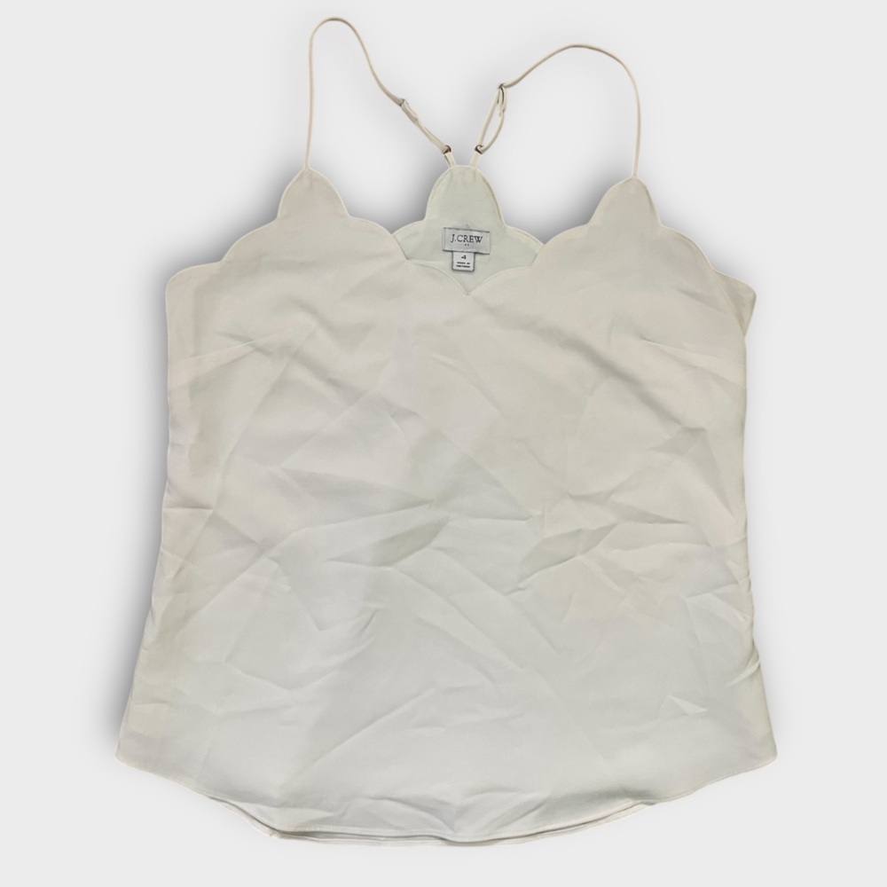 J Crew scalloped neck Top